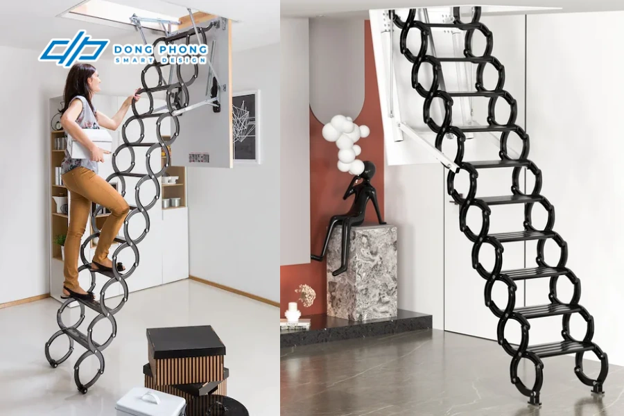 So Sánh 3 Chất Liệu Làm Thang Xếp Thông Minh Thường Gặp