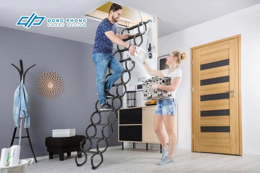 giá thang xếp gọn